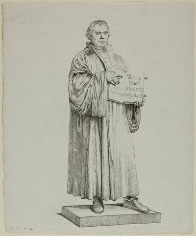 La statua di Lutero a Wittenberg da Johann Gottfried Schadow