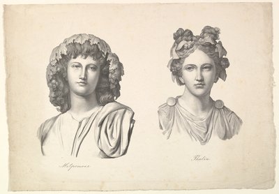 Melpomene e Thalia, 1823-26 da Johann Gottfried Schadow