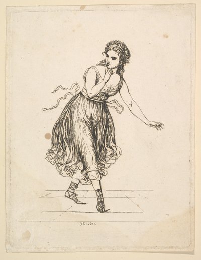 Donna sola, dalla serie La coppia danzante Vigano da Johann Gottfried Schadow