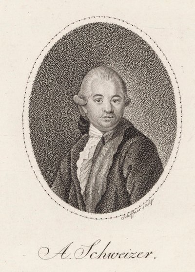 Ritratto del compositore Anton Schweitzer 1735-1787, 1785 da Johann Gottfried Scheffner