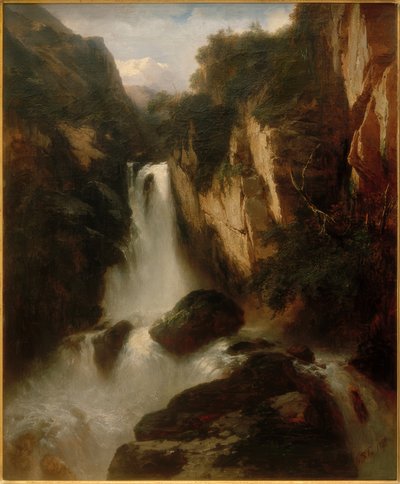 Cascata in alta montagna da Johann Gottfried Steffan