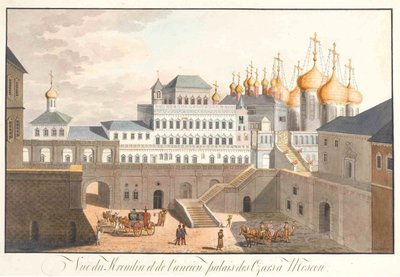 Veduta del Cremlino a Mosca. Il Palazzo Terem da Johann Gottlieb Lohrer