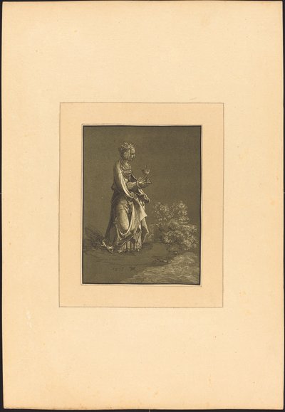 Santa Barbara da Johann Gottlieb Prestel after Albrecht Altdorfer
