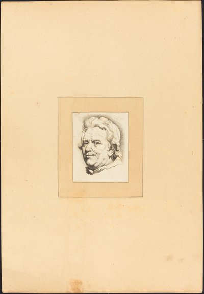 Testa di un uomo da Johann Gottlieb Prestel after Anton Joseph Prenner
