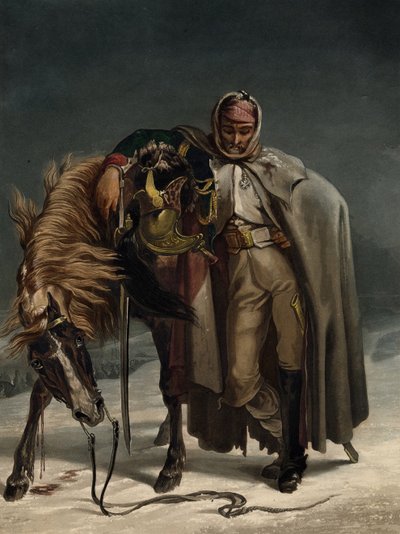 Dragone delle guardie svizzere alla Campagna di Russia, ca 1812 da Johann Heinrich Bleuler