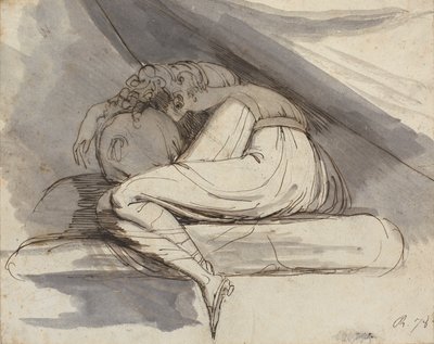 Donna seduta, rannicchiata da Johann Heinrich Füssli
