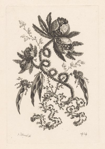 Fiori con bacche da Johann Heinrich  Hess