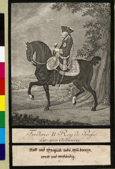 Federico II di Prussia a cavallo da Johann Heinrich Lips