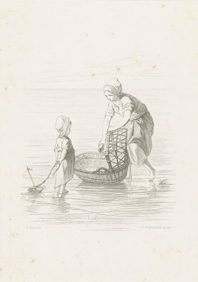 La culla (serie: I bambini del mare) da Johann Heinrich Maria Hubert Rennefeld