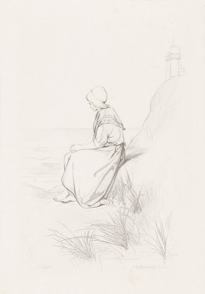 Ragazza nelle dune (I bambini del mare) da Johann Heinrich Maria Hubert Rennefeld