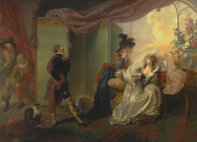 Olivia, Maria e Malvolio da "La dodicesima notte", Atto III, Scena iv da Johann Heinrich Ramberg
