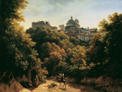 Veduta di Ariccia da Johann Heinrich Schilbach