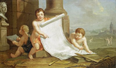 Allegoria che rappresenta il livellamento delle vecchie fortificazioni, c.1768 da Johann Heinrich Tischbein