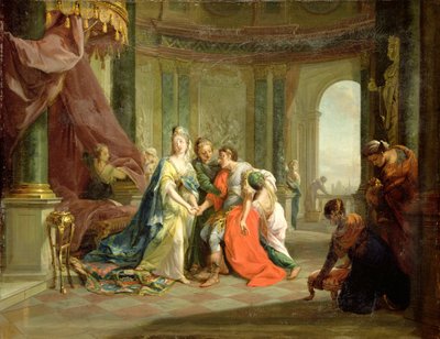 Antonio, mortalmente ferito, con Cleopatra, c.1797-99 da Johann Heinrich Tischbein