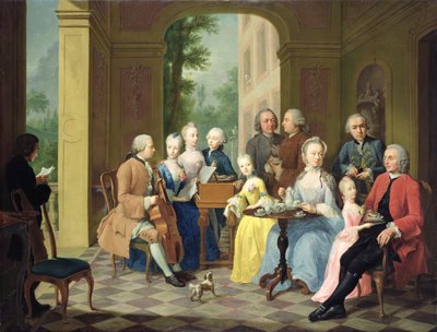 Ritratto della famiglia Timmermann, 1758 da Johann Heinrich Tischbein