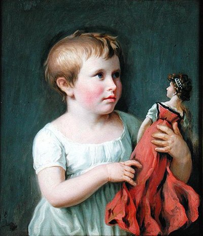 Ritratto infantile di Cornelia Wilhelmine Amsinck, futura moglie del Burgermeister Dammert (1800-61) da Johann Heinrich Wilhelm Tischbein