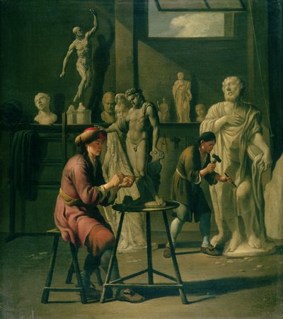 Interno di uno studio di scultore da Johann Heiss