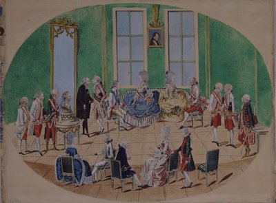 Granduca Pavel Petrovich e Granduchessa Maria Fyodorovna a Vienna nel 1782, 1782 da Johann Hieronymus Loeschenkohl