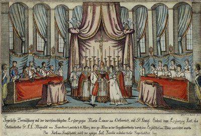 Marie-Louise sposò Napoleone per procura a Vienna, con l