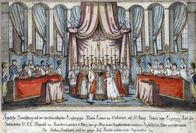 Maria Luisa sposò Napoleone per procura a Vienna, con l