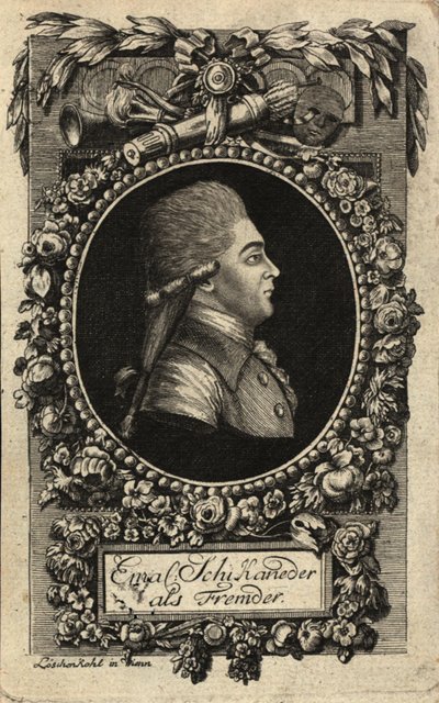 Ritratto di Emanuel Schikaneder, 1788 da Johann Hieronymus Loeschenkohl