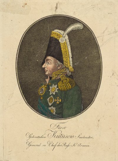Ritratto del feldmaresciallo principe Mikhail Kutuzov da Johann Hieronymus Loeschenkohl