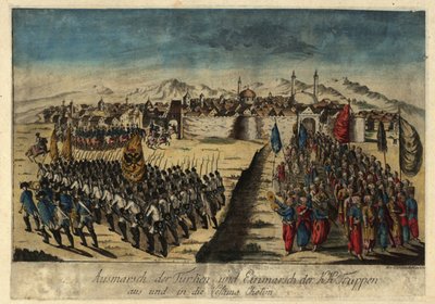 La resa della fortezza di Khotyn il 29 settembre 1788, 1788 da Johann Hieronymus Loeschenkohl