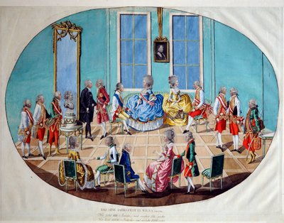 La celebrazione del Capodanno a Vienna nel 1782, 1783 da Johann Hieronymus Löschenkohl