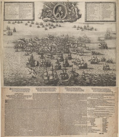 Battaglia di Køge Bay nel Luglio 1677 da Johann Husman