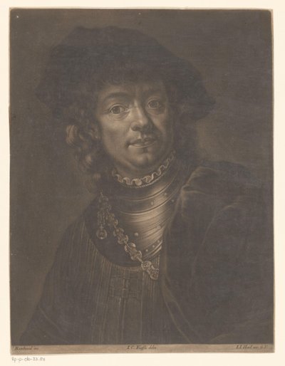 Ritratto di Rembrandt van Rijn da Johann Jacob Haid (possibly)