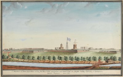 Prospetto dal Forte St George da Johann Jacob Ludewig Rothmeyer