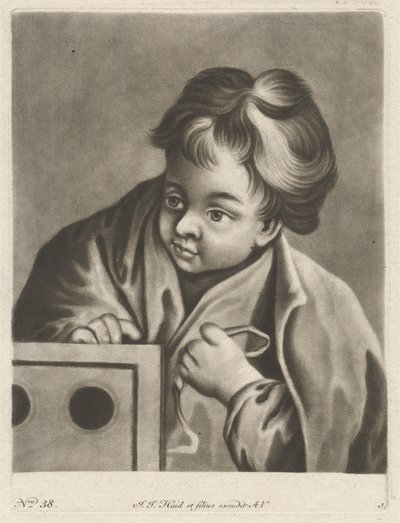Ragazzo con una scatola da Johann Jacobus Haid