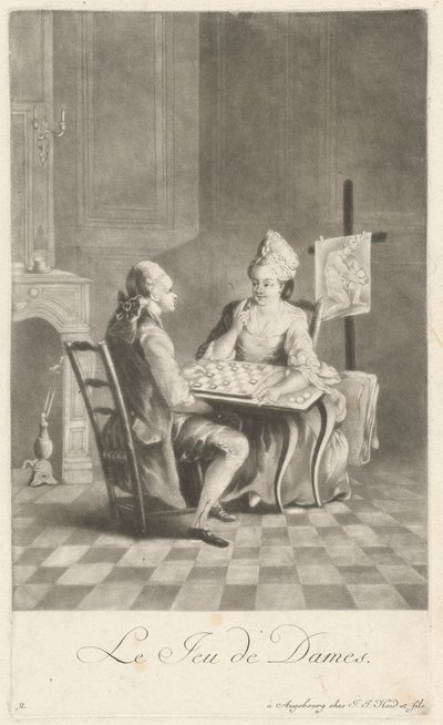 Il gioco della dama da Johann Jacobus Haid