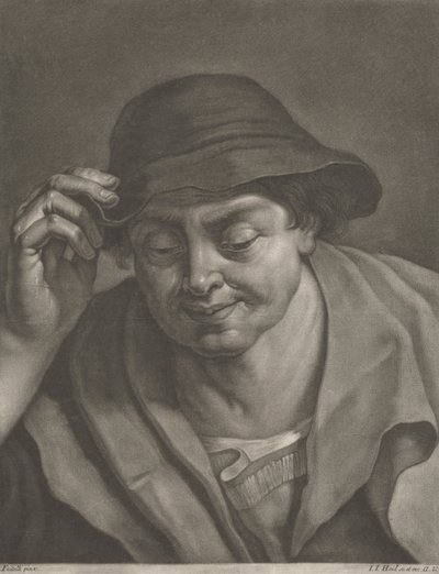 Uomo con cappello da Johann Jacobus Haid