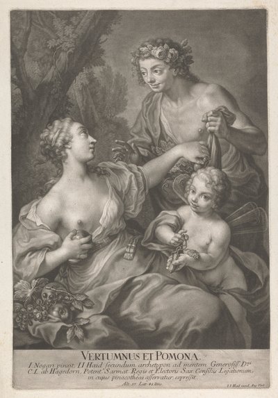 Vertumno e Pomona da Johann Jacobus Haid