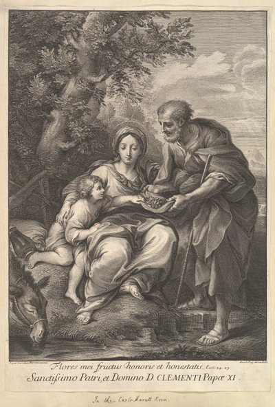 La Vergine e Giuseppe con il giovane Gesù da Johann Jakob Frey the Elder