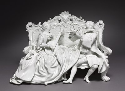 Gruppo di crinoline: musicisti, produttore Meissen Porcelain Factory, Germania, c.1737 da Johann Joachim Kändler