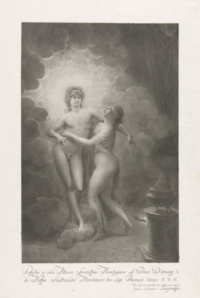 Allegoria del matrimonio di Guglielmo V e Guglielmina di Prussia, 1767 da Johann Joseph Friedrich Langenhöffel