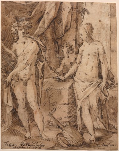 Apollo con Erato e Cupido da Johann Kellerthaler