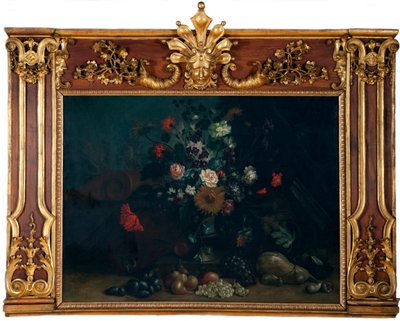 Natura morta floreale con girasole e zucca da bottiglia da Johann Kunstner