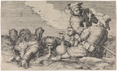 Cinque bevitori da Johann Liss (attributed to)