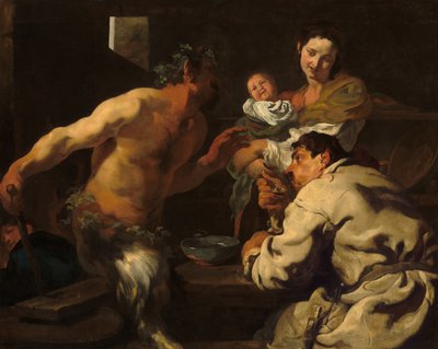 Il satiro e il contadino da Johann Liss