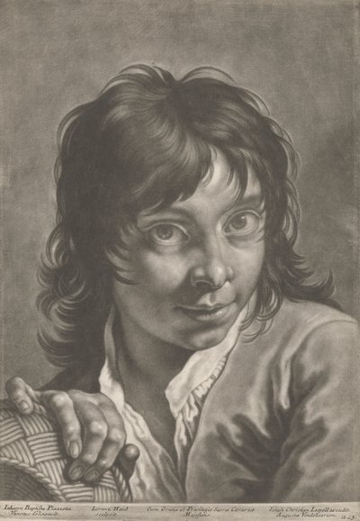 Ritratto di un ragazzo con un cesto da Johann Lorenz Haid