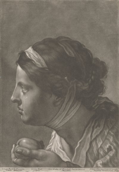 Ritratto di una donna con frutta da Johann Lorenz Haid