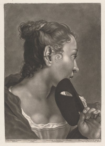 Ritratto di una donna con maschera da Johann Lorenz Haid