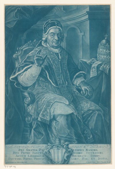 Ritratto di Benedetto XIV da Johann Lorenz Rugendas (II)