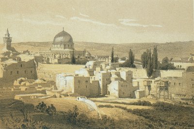 Gerusalemme. Incisione di Bernatz et alii - Steinkopk J.F. Editore da Johann Martin Bernatz