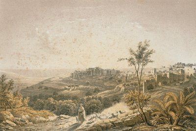 Veduta di Gerusalemme. Incisione di Bernatz et alii - Steinkopk J.F. Editore da Johann Martin Bernatz