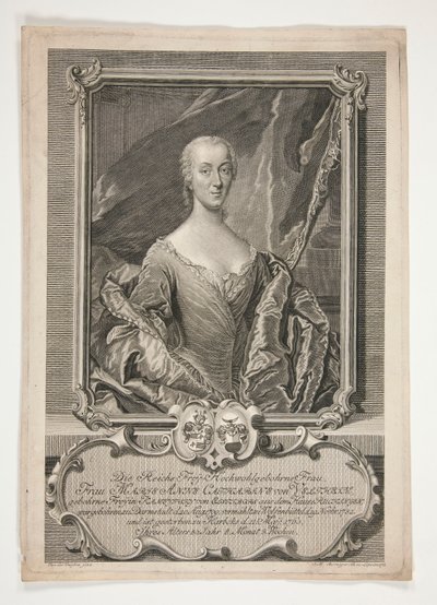 Ritratto di Marie Anne Catherine von Veltheim da Johann Martin Bernigeroth