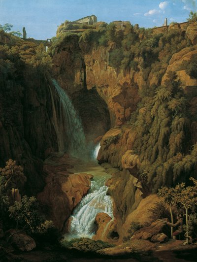 La grotta di Nettuno (Cascata presso Tivoli) da Johann Martin von Rohden